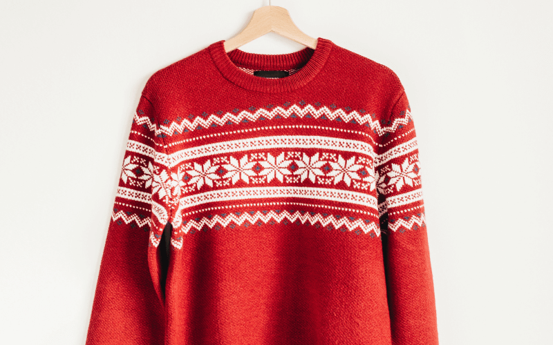 An image of a jumper with snowflake design