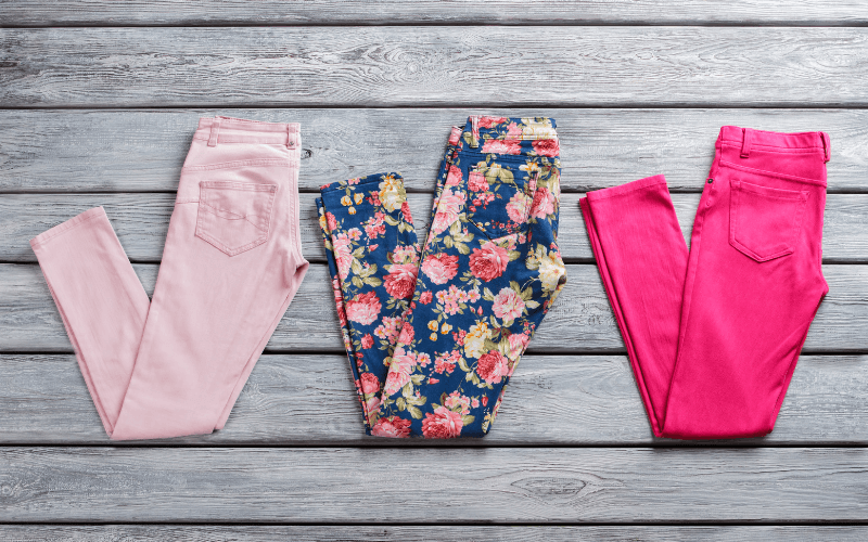 An image of a patterned trouser.