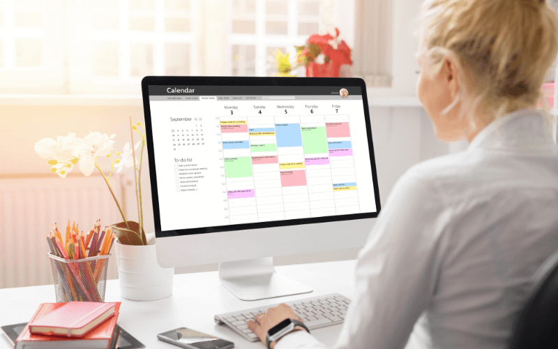 Image of a digital calendar