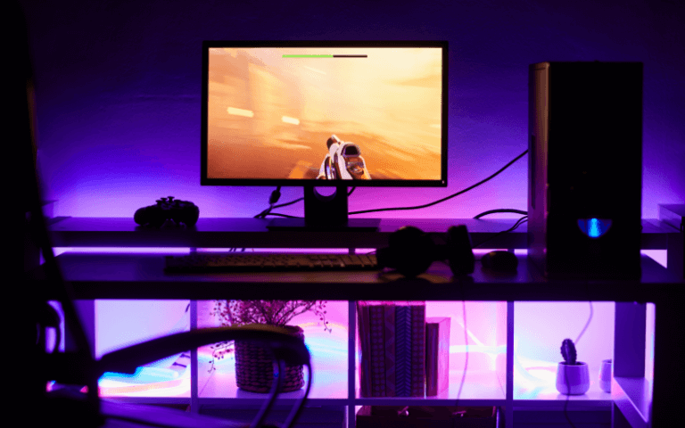 10 Cool Desk Gadgets to Upgrade Your Workspace Image of a gaming desk setup