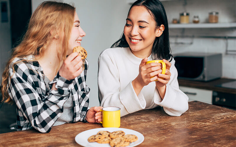 A stock photo related to people eating breakfast.