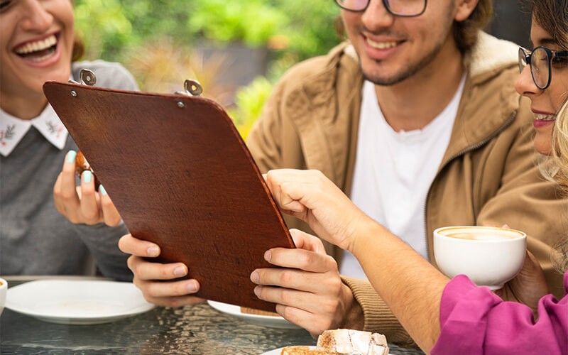 A stock photo related to people ordering food.