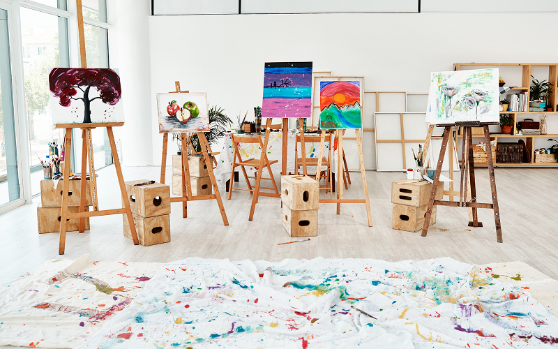 Close-up of a refreshed installation at the Keppel Centre symbolising growth and innovation in art education