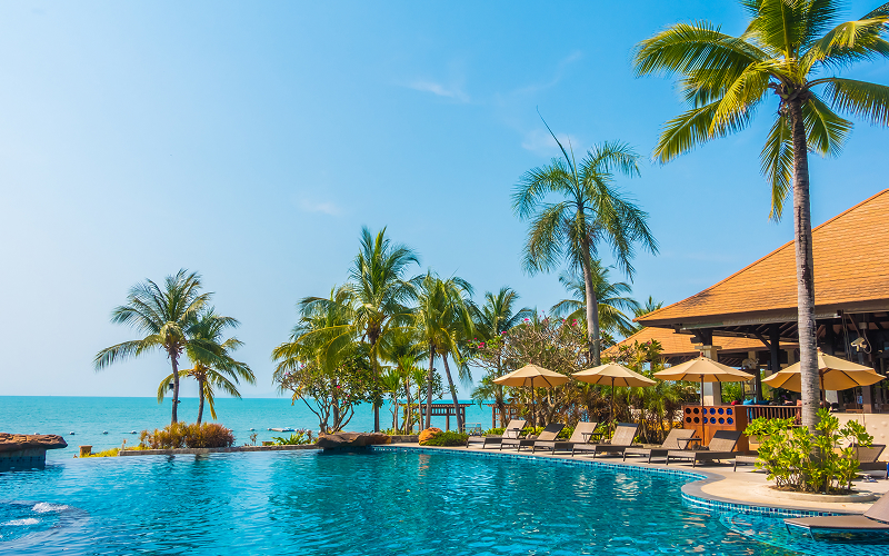 a resort on Sentosa Beach